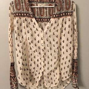 Billabong loose flowy hippie boho top blouse